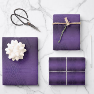 Annahme   Violet Eclectic Boho Pattern Geschenkpapier Set