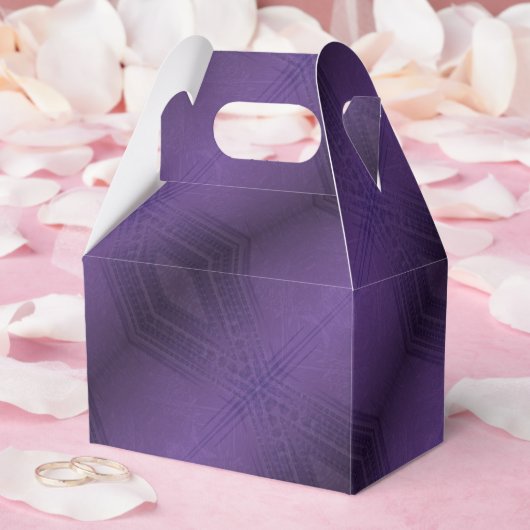 Annahme | Violet Eclectic Boho Pattern Geschenkschachtel (Hochzeit)
