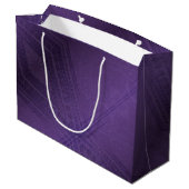 Annahme | Violet Eclectic Boho Pattern Große Geschenktüte (Rückseite Schrägansicht)