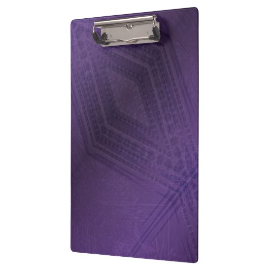 Annahme | Violet Eclectic Boho Pattern Klemmbrett (Links)