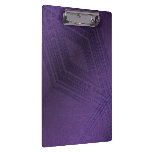 Annahme | Violet Eclectic Boho Pattern Klemmbrett (Rechts)