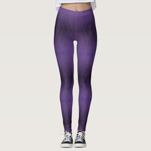 Annahme | Violet Eclectic Boho Pattern Leggings (Vorderseite)