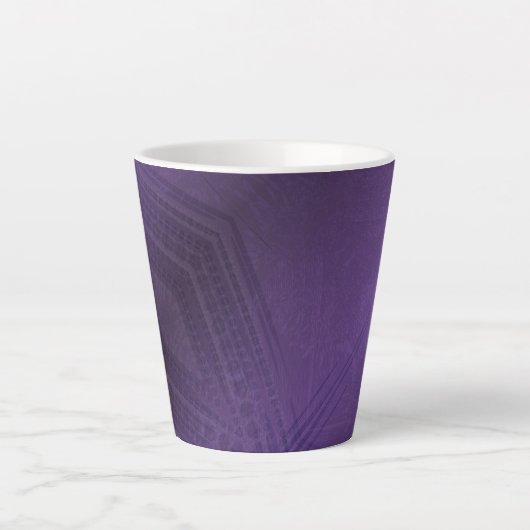 Annahme | Violet Eclectic Boho Pattern Milchtasse (Vorderseite)