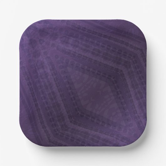 Annahme | Violet Eclectic Boho Pattern Pappteller (Vorderseite)