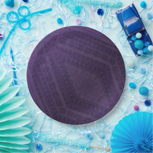 Annahme | Violet Eclectic Boho Pattern Pappteller (Party)
