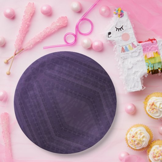 Annahme | Violet Eclectic Boho Pattern Pappteller (Party)