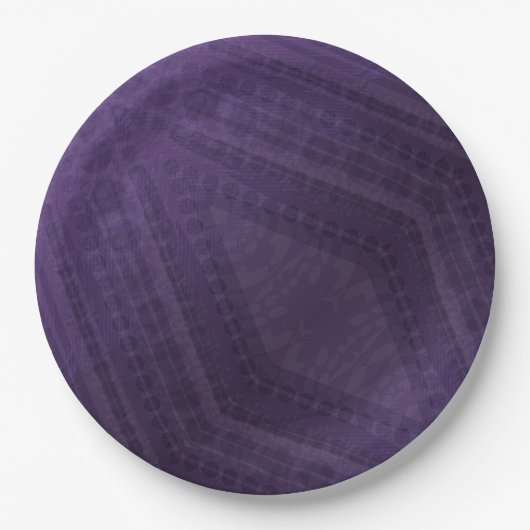 Annahme | Violet Eclectic Boho Pattern Pappteller (Vorderseite)