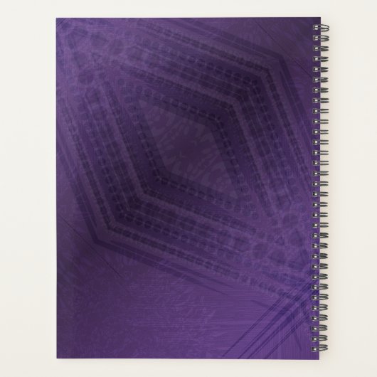 Annahme | Violet Eclectic Boho Pattern Planer (Rückseite)