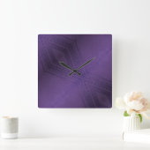 Annahme | Violet Eclectic Boho Pattern Quadratische Wanduhr (Zuhause)