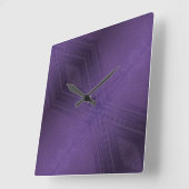 Annahme | Violet Eclectic Boho Pattern Quadratische Wanduhr (Winkel)