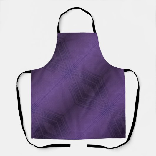 Annahme | Violet Eclectic Boho Pattern Schürze (Vorderseite)