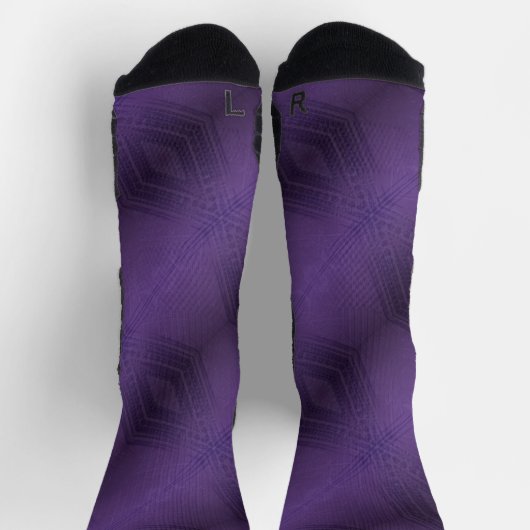 Annahme | Violet Eclectic Boho Pattern Socken (Oben)