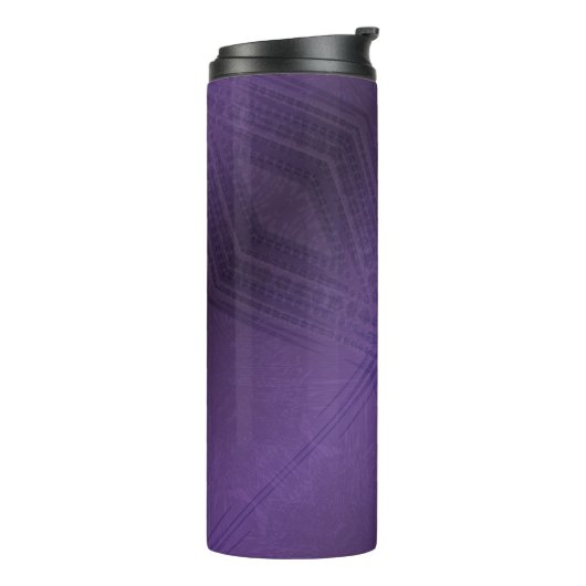 Annahme | Violet Eclectic Boho Pattern Thermosbecher (Nach links gedreht)