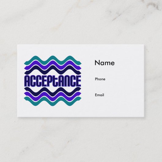 Annahme Visitenkarte (Vorderseite)