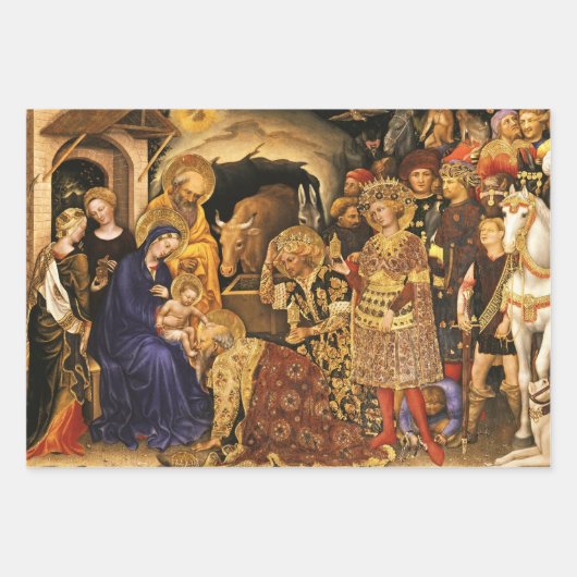 ANNAHME VON MAGI Gentile Da Fabriano, Weihnachten Geschenkpapier Set (Vorderseite 2)
