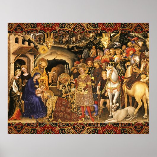 ANNAHME VON MAGI Gentile Da Fabriano, Weihnachten Poster (Vorne)