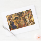 ANNAHME VON MAGI Gentile Da Fabriano, Weihnachten Rechteckiger Aufkleber (Umschlag)