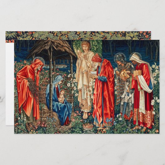 ANNAHME VON MAGI Morris, Burne-Jones Briefpapier (Vorne/Hinten)