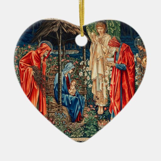 ANNAHME VON MAGI Morris, Burne-Jones Weihnachten Keramik Ornament (Vorne)