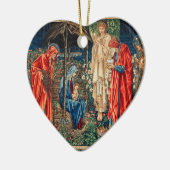 ANNAHME VON MAGI Morris, Burne-Jones Weihnachten Keramik Ornament (Links)