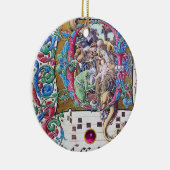 ANNAHME VON MAGI,NATIVITÄTSMONOGRAM MIT DOLPHIN KERAMIK ORNAMENT (Rechts)