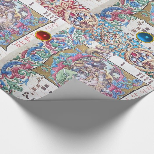 ANNAHME VON MAGI , NATIVITÄTSMONOGRAMM MIT DOLPHIN GESCHENKPAPIER (Ecke)