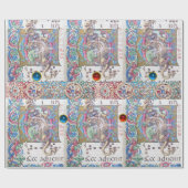 ANNAHME VON MAGI , NATIVITÄTSMONOGRAMM MIT DOLPHIN GESCHENKPAPIER (Flach)