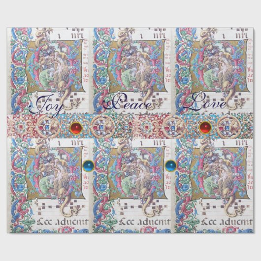 ANNAHME VON MAGI , NATIVITÄTSMONOGRAMM MIT DOLPHIN GESCHENKPAPIER (Flach)