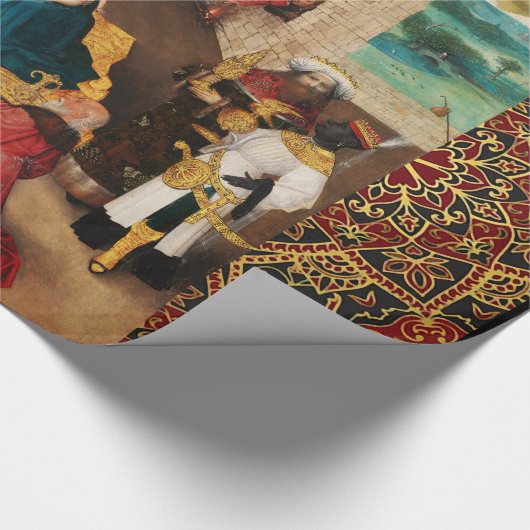 ANNAHME VON MAGI , PARCHMENT DER NATIVITÄTSCHRISTM GESCHENKPAPIER (Ecke)