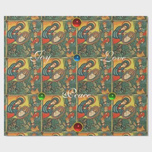 ANNAHME VON MAGI , PARCHMENT DER NATIVITÄTSCHRISTM GESCHENKPAPIER (Flach)