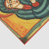 ANNAHME VON MAGI, PRIMITIVES NATIVITÄTSPARCHMENT SEIDENPAPIER (Detail)