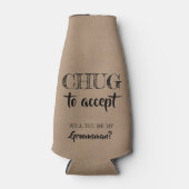 Annahme: Vorschlag für einen lustigen Trauzeuge Flaschenkühler (Vorderseite)