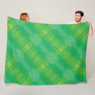 Annahme   Yellow Green Blue Boho Medallions Fleecedecke