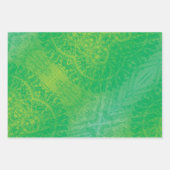 Annahme | Yellow Green Blue Boho Medallions Geschenkpapier Set (Vorderseite)
