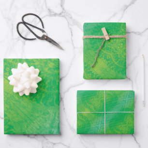 Annahme   Yellow Green Blue Boho Medallions Geschenkpapier Set