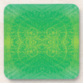 Annahme | Yellow Green Blue Boho Medallions Getränkeuntersetzer (Vorderseite)