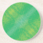 Annahme | Yellow Green Blue Boho Medallions Getränkeuntersetzer (Vorne)