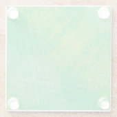 Annahme | Yellow Green Blue Boho Medallions Glasuntersetzer (Rückseite)