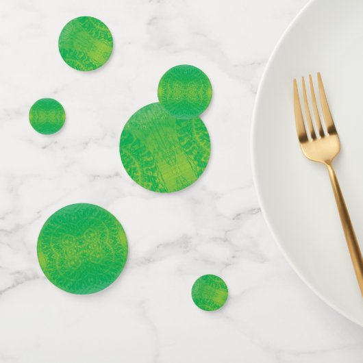 Annahme | Yellow Green Blue Boho Medallions Konfetti (Gruppe)