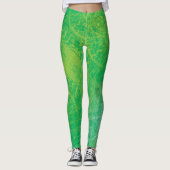 Annahme | Yellow Green Blue Boho Medallions Leggings (Vorderseite)