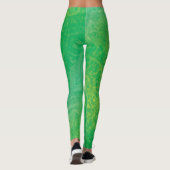 Annahme | Yellow Green Blue Boho Medallions Leggings (Rückseite)