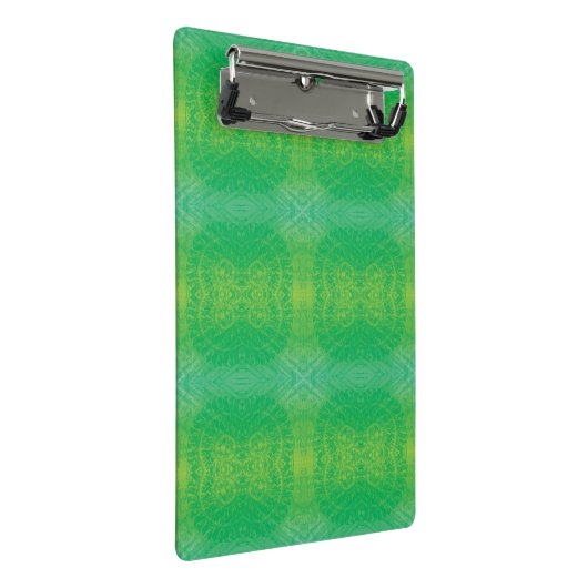 Annahme | Yellow Green Blue Boho Medallions Mini Klemmbrett (Schrägansicht)