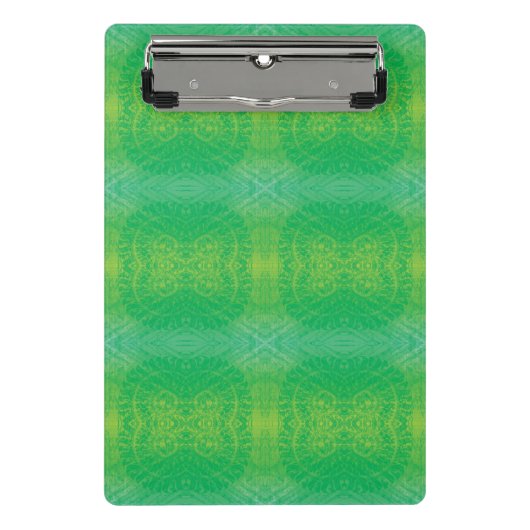 Annahme | Yellow Green Blue Boho Medallions Mini Klemmbrett (Vorderseite)