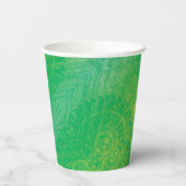 Annahme | Yellow Green Blue Boho Medallions Pappbecher (Rückseite)