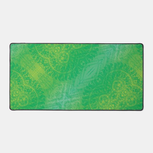 Annahme | Yellow Green Blue Boho Medallions Schreibtischunterlage (Vorderseite)