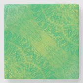 Annahme | Yellow Green Blue Boho Medallions Steinuntersetzer (Vorderseite)