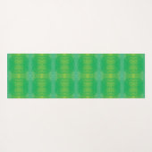 Annahme | Yellow Green Blue Boho Medallions Yogamatte (Rückseite (Horizontal))