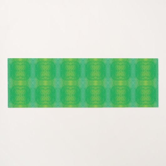 Annahme | Yellow Green Blue Boho Medallions Yogamatte (Rückseite (Horizontal))