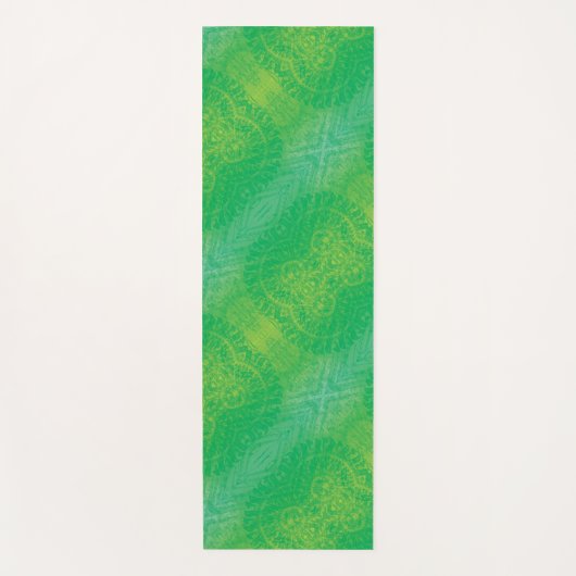 Annahme | Yellow Green Blue Boho Medallions Yogamatte (Vorderseite)