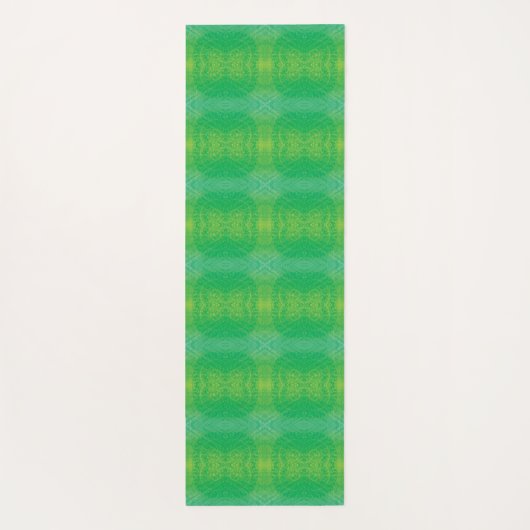 Annahme | Yellow Green Blue Boho Medallions Yogamatte (Rückseite)